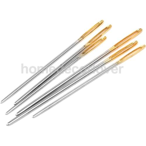 6pcs Gold Eye Large Eye Needles Embroidery Tapestry Hand Sewing Needle