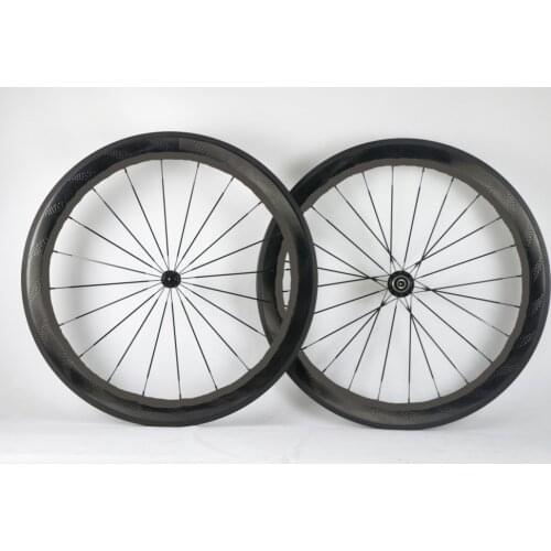 700C 58mm 454 dimpled Road bike full carbon fibre bicycle wheelset carbon clincher tubular rims moonscape wavy crows Free ship
