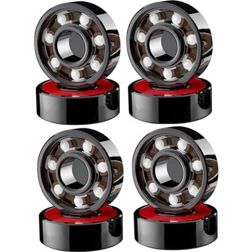 8 Pcs Ceramic Bearings High Speed Wear Resistant for Skate Skateboard Wheel