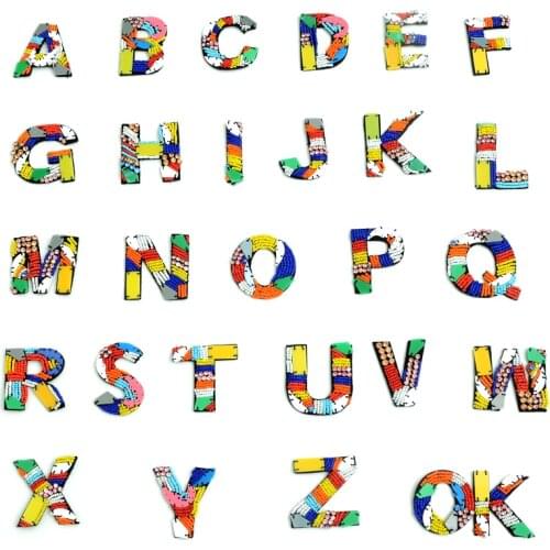 English Letters Beaded Rhinestones Patches Parche For Kids Clothes Bags Hats Sewing On Lace Applique DIY Accessory Name Patch