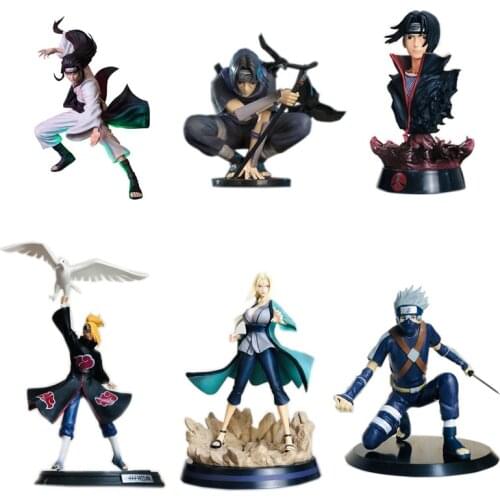 Naruto Anime Figures Akatsuki Naruto Uchiha Itachi Zebra Tukakashi Hinata GK Model Decoration PVC Action Figure Children Toys