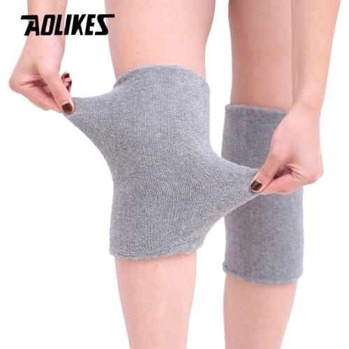 AOLIKES 2PCS/Lot Breathable Warm Towel Non-slip Dance Ski Knee Pads Outdoor Sport Leg Sleeve Kneelet Soft Knee Pad Knee Support