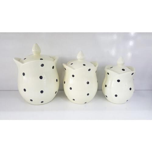 Bibizdevar Polka Dot 3'Lü Jar-Spice Team