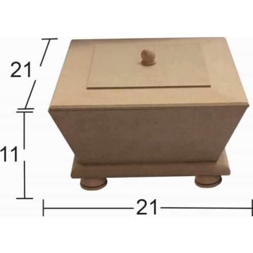 KU380 Big V Box, Unpainted Raw Wood Mdf Box