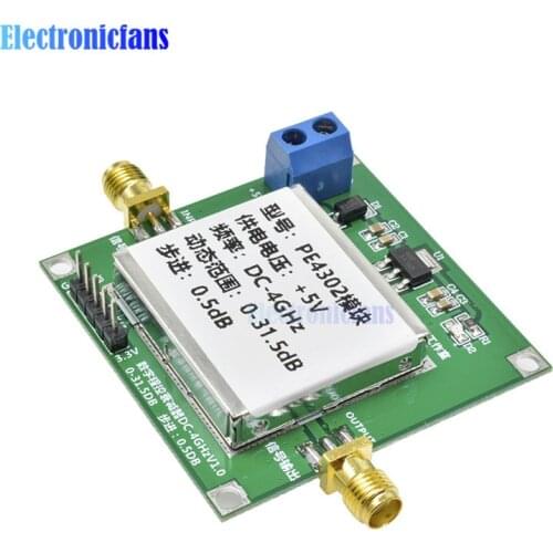 PE4302 Digital RF Step Attenuator Module RF High Linearity DC 4ghz 0-31.5db 0.5dB Stepping High Frequency 5V DC High Linearity