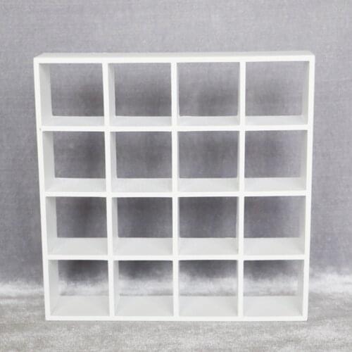 Handcraft Birch Wooden Lattice Shelves Storage for 1/12 Doll House Furniture