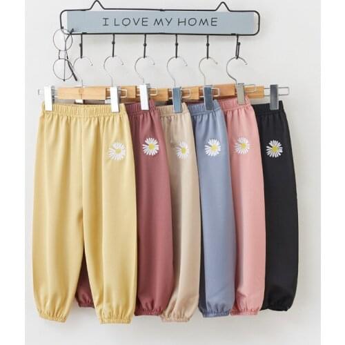 Kids Girl Boy Pants Children Bloomers Kids Jogger Pants Loose Ankle Length Anti-mosquito Clothing Toddler 3-8 Years