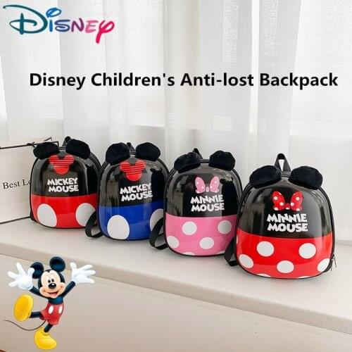 Disney New Childrens Anti-lost Backpack Cute Eggshell Bag Baby Outing Backpack Cartoon Mickey Minnie Anti-lost School Bag