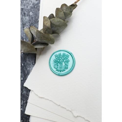 Personalized Initials with tree wax seal stamp/Custom wedding seals/wedding invitation seal/custom wedding stamp