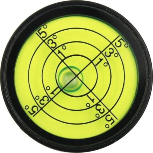 Graduated Scale Spirit Level Bubble Universal Round Bubble Level Diameter 30mm*10mm Green White 1PCS