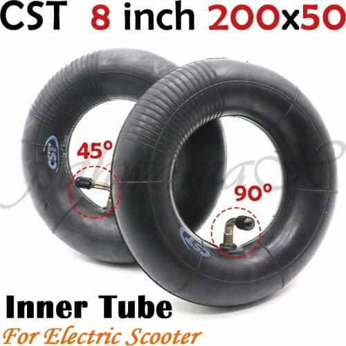 CST 8 Inch Inner Tube 200x50 High Quality Inner Camera Tube Tyre 45/90 degree valve for Electric Scooter Balance Car Accessories