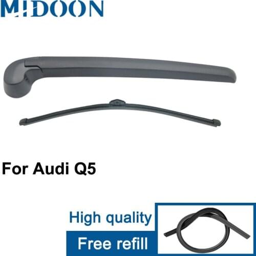 MIDOON Wiper 13" Rear Wiper Blade & Arm Set Kit For Audi Q5 8R SUV 2008 - 2017 2016 Windshield Windscreen Rear Window