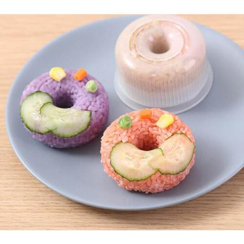 Round Shape Multi Purpose PP Japanese Style DIY Making Sushi Cake Mold Kitchen Supplies 1Pcs Donut Mould Transparent