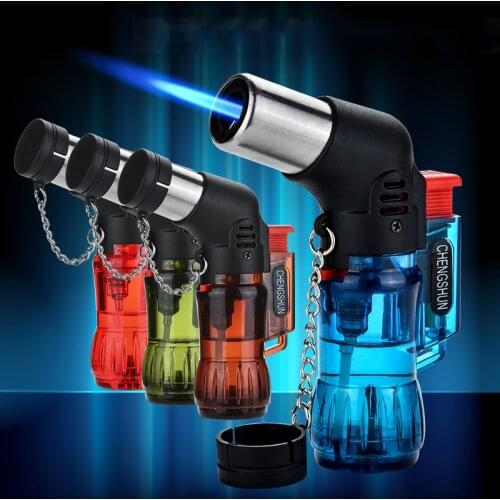 Kitchen Jet Torch Windproof Cigarette Lighter Spray Gun Igniter Cigar Straight Flame Lighter Point Incense BBQ Welding Holder