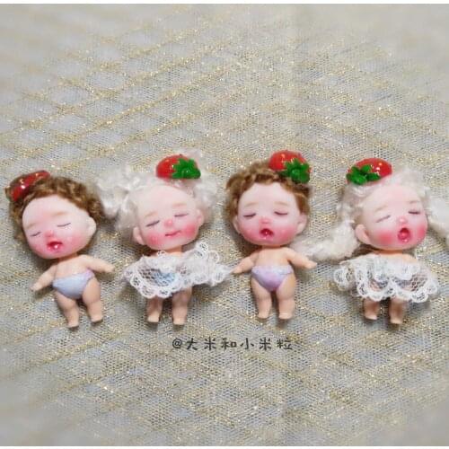 Top quality Thumb Doll-1 Closed eyes OB11 Baby Mini Doll Custom Human 5 cm cute High-end Art cool Hobbie Toy Gift Model