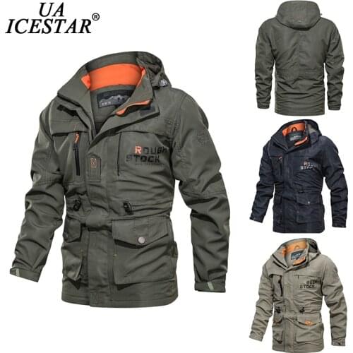 Men Hooded Jacket 2021 New Autumn Breathable Coat Windproof Outdoor Military Fashion Thicken Warm Casual Jackets Mens Clothing