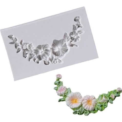 Small Flower Vine Silicone Mold Fondant Cake Decor Tools Silicone Mold Sugarcrafts Chocolate Baking Tool For Cakes Gumpaste Form