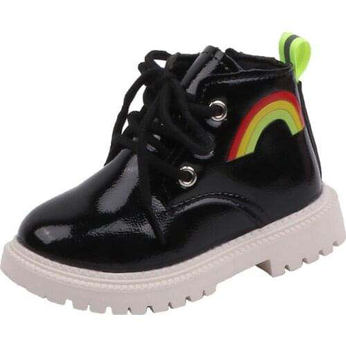 New 2020 Girls Leather Boots Baby Boys Shoes Spring Autumn Pu Leather Children Boots Fashion Toddler Kids Boot Warm Winter Shoes