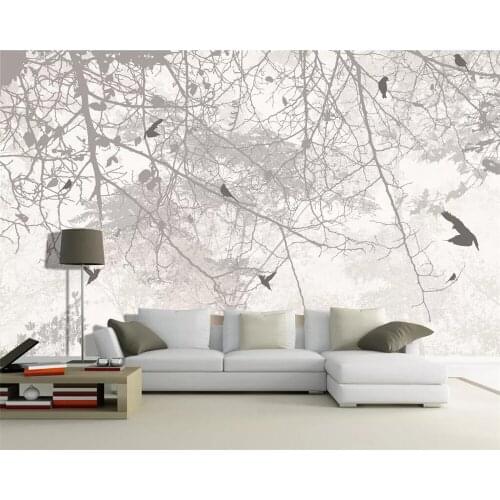 Beibehang Wallpaper custom 3D abstract fantasy forest big tree big tree background wall photo mural wall living room wall