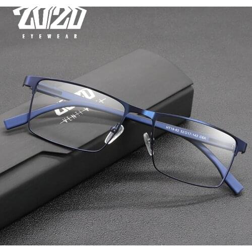 20/20 Design Men Titanium Alloy Optical Glasses Frame Fashion Male Square Ultralight Eye Myopia Prescription Eyeglasses HT19-62