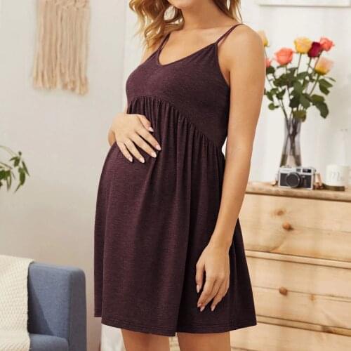 Maternity Dress 2021 Summer Pregnant Women Dress Backless Sleeveless Sleeveless Casual Dress Pregnancy Clothes Vestidos Verano