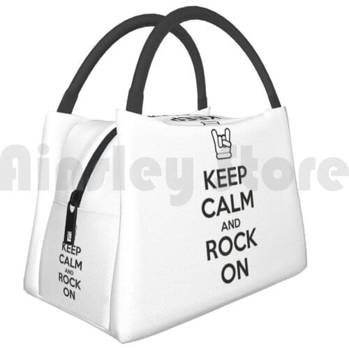 Portable Insulation Bag Keep Calm And Rock On Keep Calm Rock Rock On Rock And Roll Rock Star Rock Music Rock
