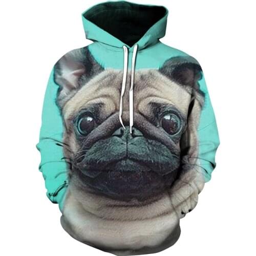 Oversized Casual Pocket Hoodies For Girls Women Mens Pullover Hoodie Cute Animal Puppy Dog 3D Print Fashion Hoody Sweatshirts