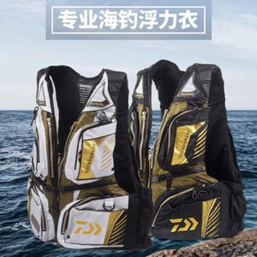 Outdoors DAIWA Professional Fishing VestNEW Fishing Life Jacket Vest Summer DAIWAS Multi-function Buoyancy 120 Kg