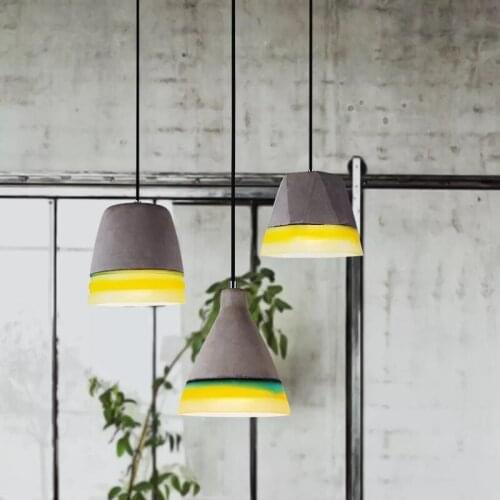 Industrial Cement Loft Pendant Light Restaurant Lamp Bar Coffee Shop Hanglamp Parlor Lustre Suspension Pendant Lamp Luminaire