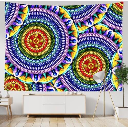 Psychedelic Creative Dolphin Design Mandala Tapestry Carpet Bohemian Home Decor Witchcraft Hippie Kids Room Decor Wall Hanging