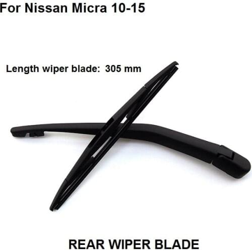 Rear Windshield Wiper arm + Blade 305mm Fits For NISSAN MICRA 2003-2010
