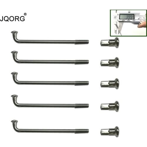 8G 4.0mm Motorcycle Spokes Lighting Sliver Color 304 Stainless Steel J-BEND Electric Motorcycle Wheel Spokes With Brass Nipples