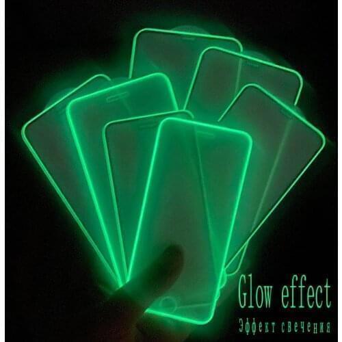 Luminous Tempered Glass on the For iPhone SE 6 7 8 plus XR X XS 11Pro Max Glass Screen Protective Film for iphone 6s 7 8 plus