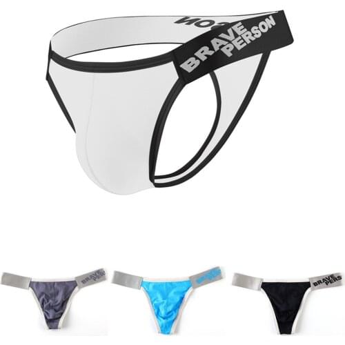 Men Solid G Strings Thongs Underwear Sexy Men Gay Tanga Hombre Jockstrap Breathable Thin Men Underwear T-back Briefs