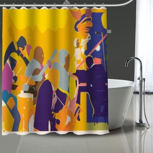 Waterproof Shower Curtain Can Be Customized Color Figure Painting Bathroom Shower Bath Supplies Polyester Shower Curtain