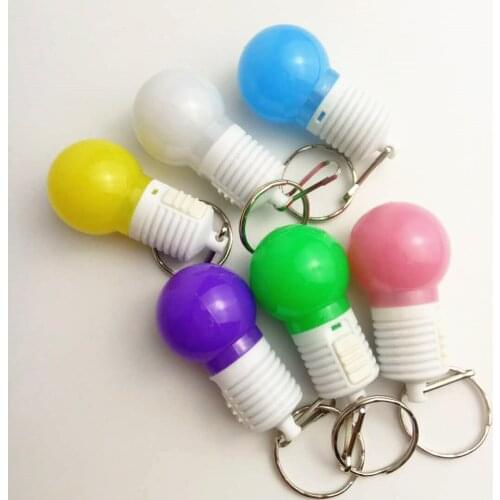 Factory birthday christmas LED colorful flashing key fob flashing light bulb pendant creative practical activities small gifts
