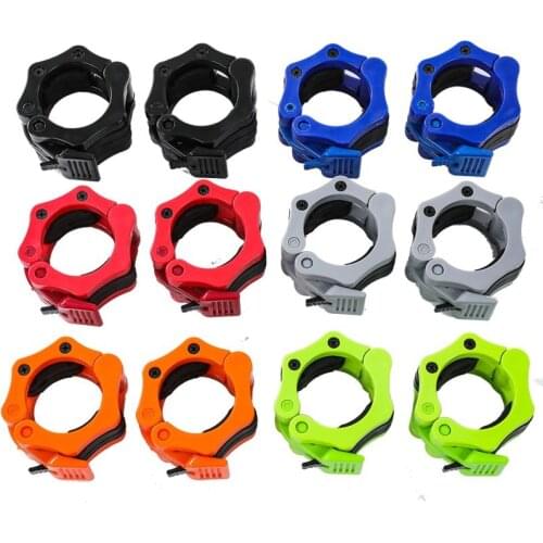 1 Pair 25mm Spinlock Collars Barbell Collar Lock Dumbell Clips Clamp Weight Lifting Bar Fitness Body Building Gym Safety Clip
