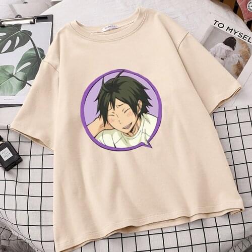Anime Haikyuu Women Manga Tshirts Fly High School Tshirt High Quality Design Oversized T Shirts Short Sleeve Tee Camisetas Mujer