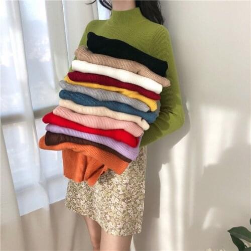 Winter Knitting Sweater Pullovers Women Long Sleeve Turtleneck Knitted Sweater Chic Female Casual Streetwear Stretch Jumper Tops