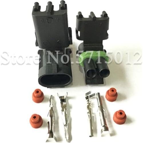 12015792 12010973 Delphi GM 2 Pin way male female Sealed injector socket Waterproof car connector