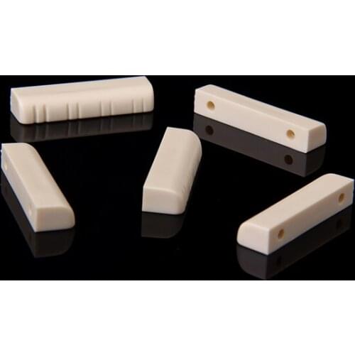 34 x 6 x 9mm 5pcs Plastic Mandolin Nut Slotted for Mandolin Great Guitar Replacement Accessory Beige