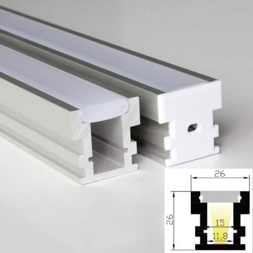 6pcs a lot, 1m per piece, High quality aluminum profile for led strip light, thick cover which can be step on