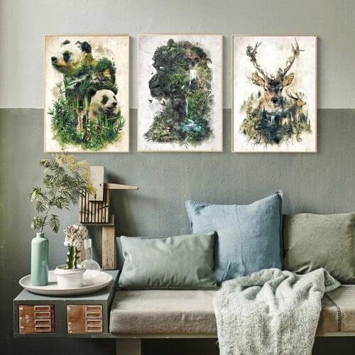 2021 New 5D Round Diamond Painting Diamond Embroidery Forest Animal Diamond Mosaic Diamond setting Cross Stitch kits