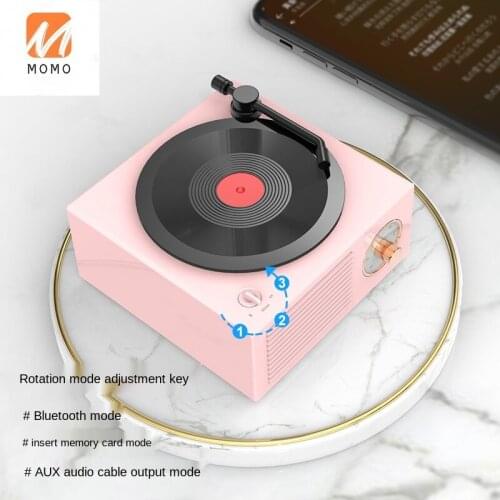 Wireless Retro Bluetooth Speaker Vinyl Record Player Mini Household Small Portable High Sound Quality Phonograph Audio