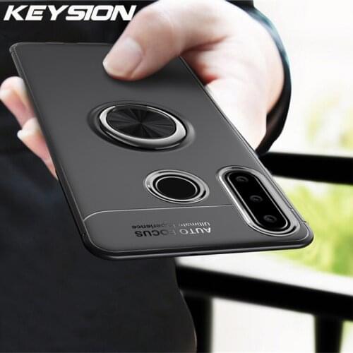 KEYSION Phone Case For Huawei honor 10i Case Magnetic Ring Stand Silicone Soft TPU Back Cover for Honor 20i Honor 10 i funda