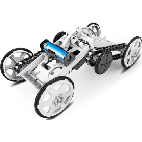 Kid DIY 4WD Engineering Climbing Space Vehicle Science Experiment Education Toy DIY Assembly Solar Panel Powered Educational Toy