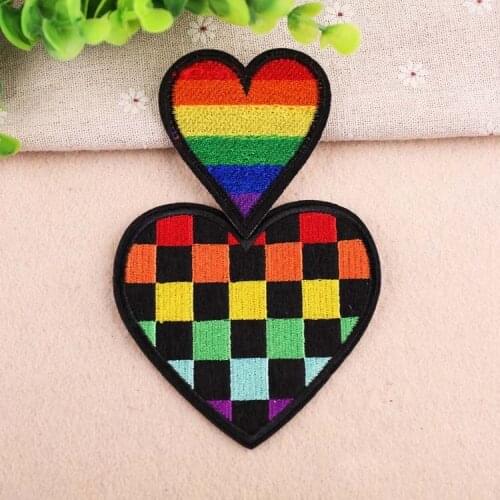 Flag LGBT Patches Rainbow Embroidered Iron On Patch For Clothes Gay Pride Badges Backpack Applique Rainbow Sewing Stickers