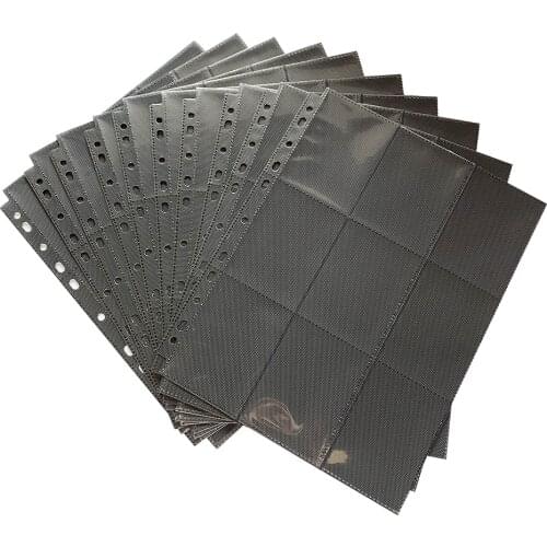 50 Pages/Lot 18 Pockets Board Game Cards Page Trading Card Protector for MGT/PKM Star Reals Cards Album Top/Side Loading Pages