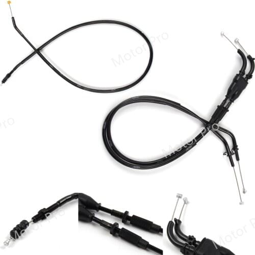 Throttle and Clutch Cable Kit For Kawasaki Z1000 2011 - 2013 Stainless Wire Rubber Motorcycle Accessories Z 1000 2012 BLACK G