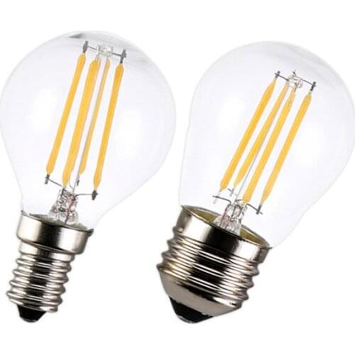 Retro LED Filament Bulb G45 2W/4W/6W E27 E14 AC220V Bayonet Warm White Cold White Clear Glass Shell Edison Lamp